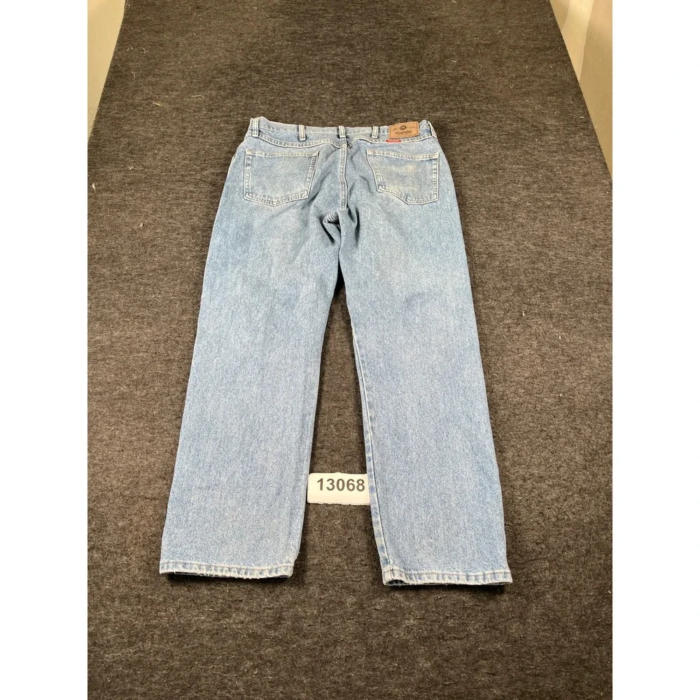 Wrangler Regular Fit Jeans Mens 36x30 Blue Good Light Wash Straight Leg 96501SL